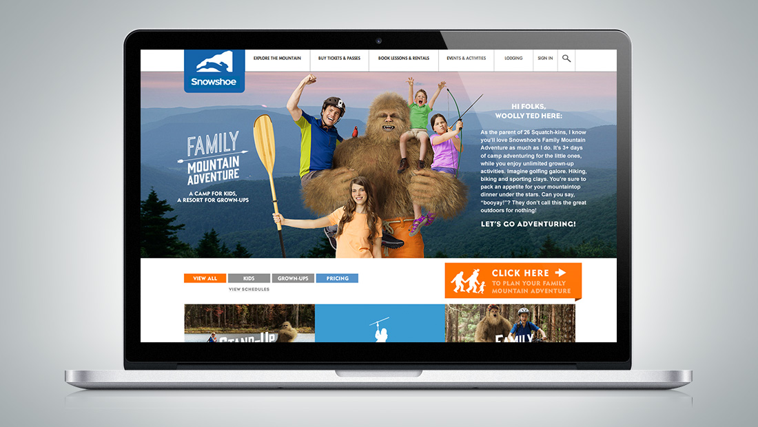 A landing page for the Family summer product.